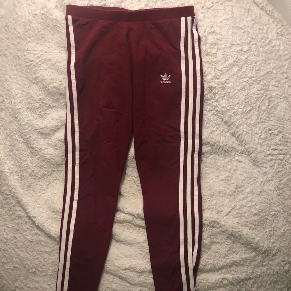 Red Adidas leggings